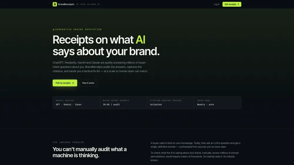 BrandReceipts homepage